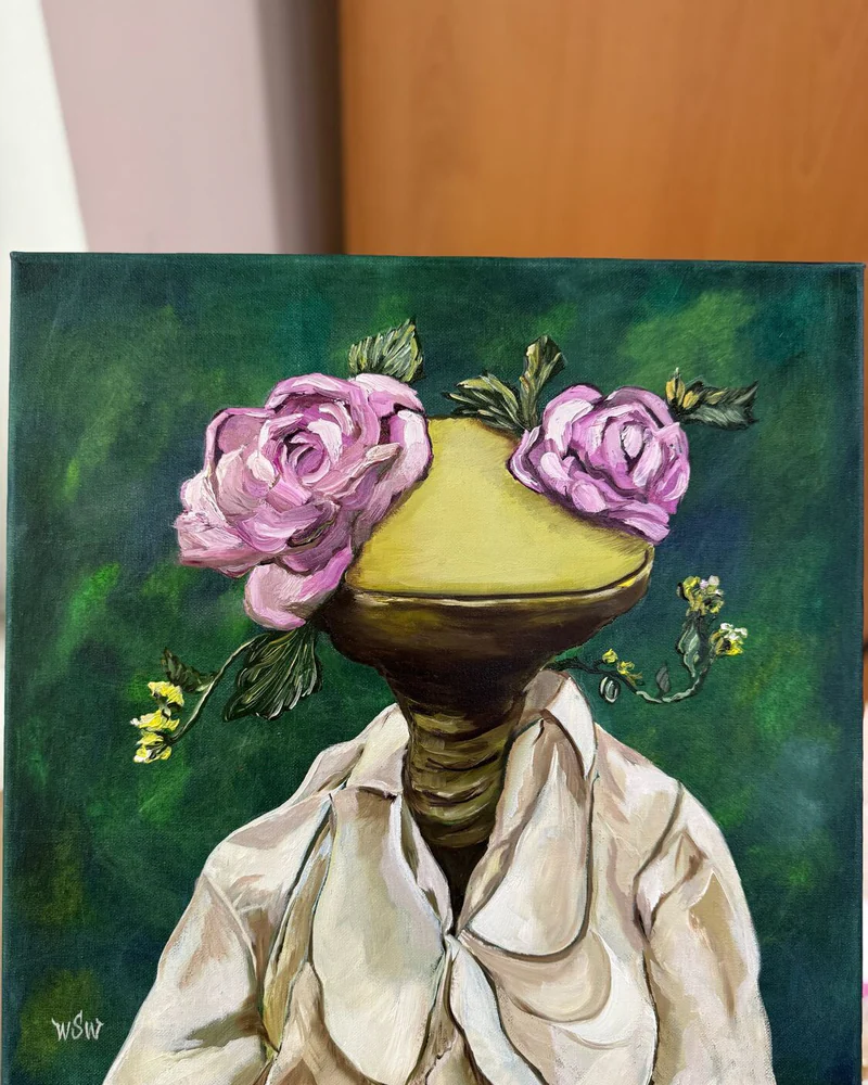 Картина маслом «Мадам» 40×40 см, поп-арт — Оригинал