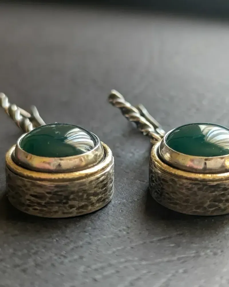 Серьги с хризопразом — Основной