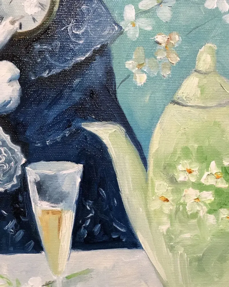 Белый Кролик. Картина маслом 40×50 см — 40×50 см