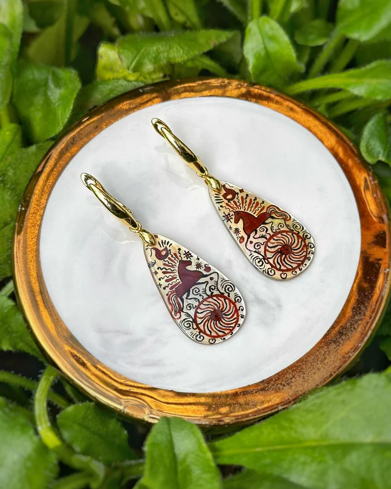 Серьги «Круговорот жизни»