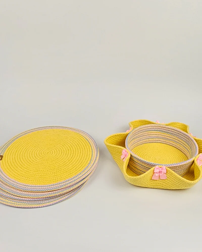 Корзинка пасхальная с салфетками d24cm. (4шт)