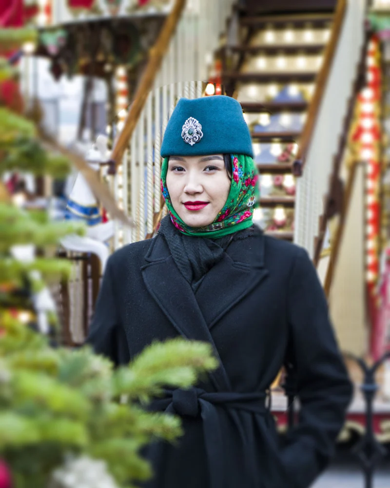 Шляпка пилотка Изумрудная