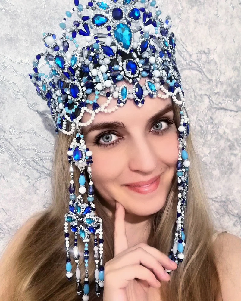 Коруна "Одария Краса" хрустальная, высокая