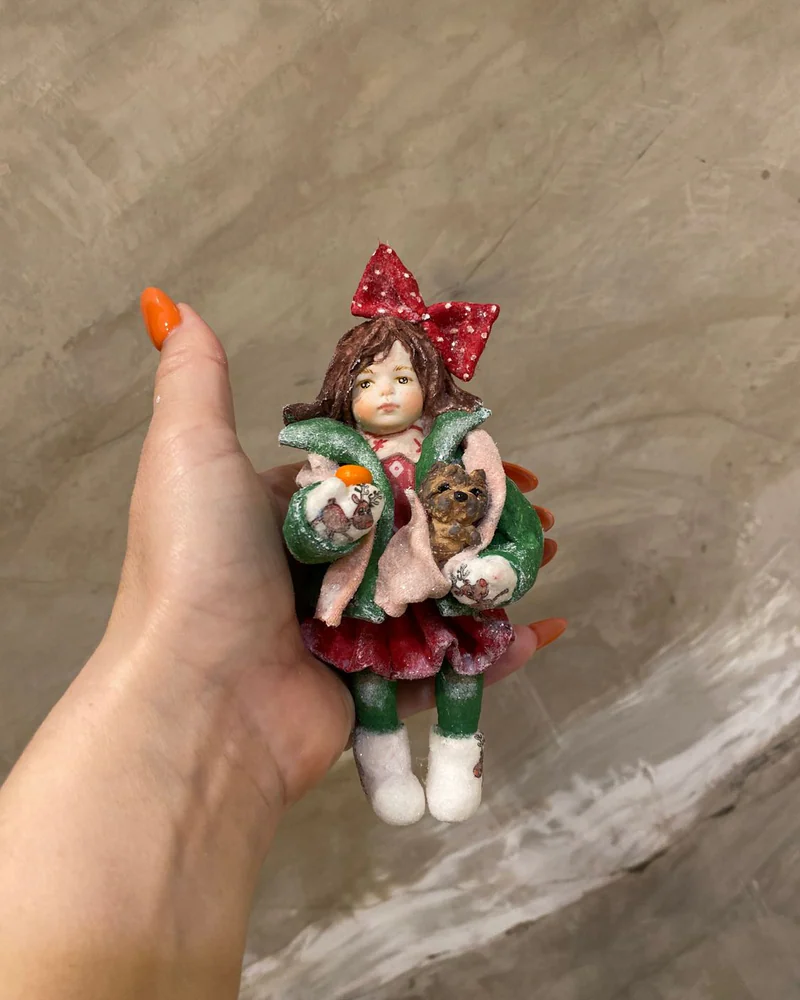 Ёлочная игрушка из ваты в единственном экземпляре!