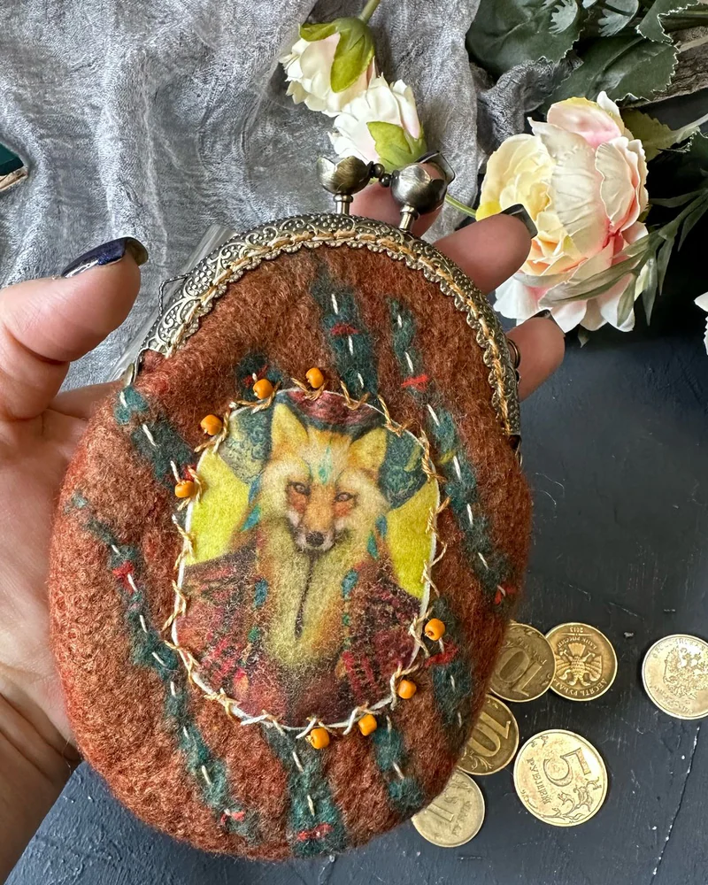 Косметичка маленькая Лиса. Подарок девушке