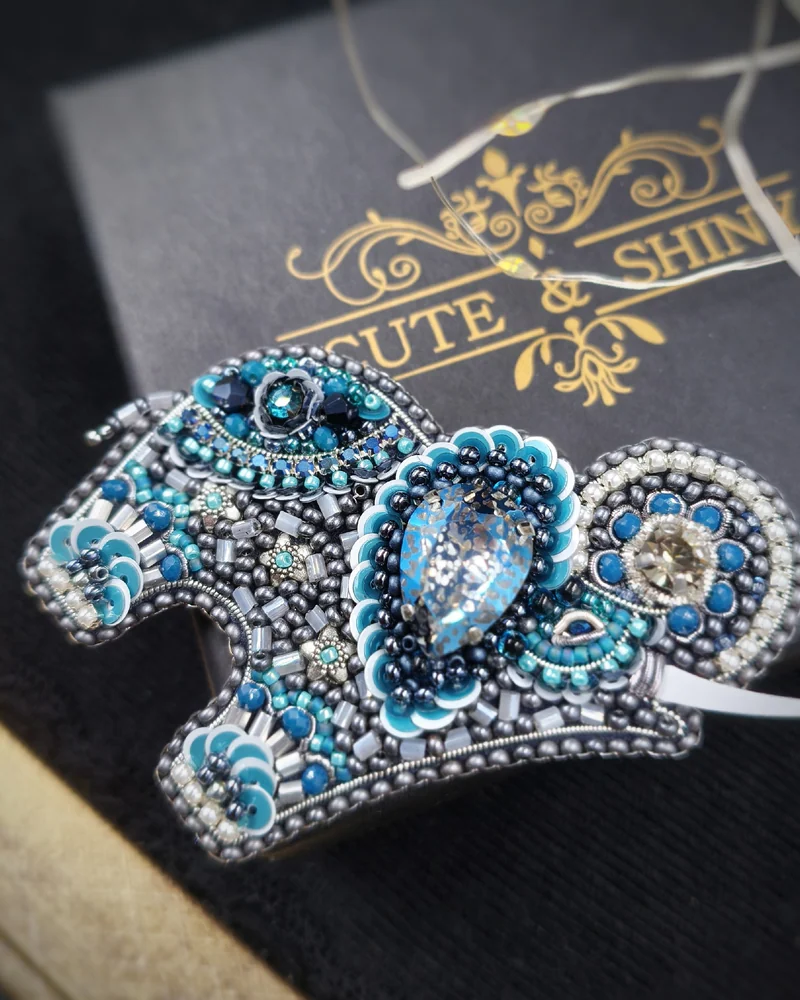 Брошь Индийский слон / Elephant brooch