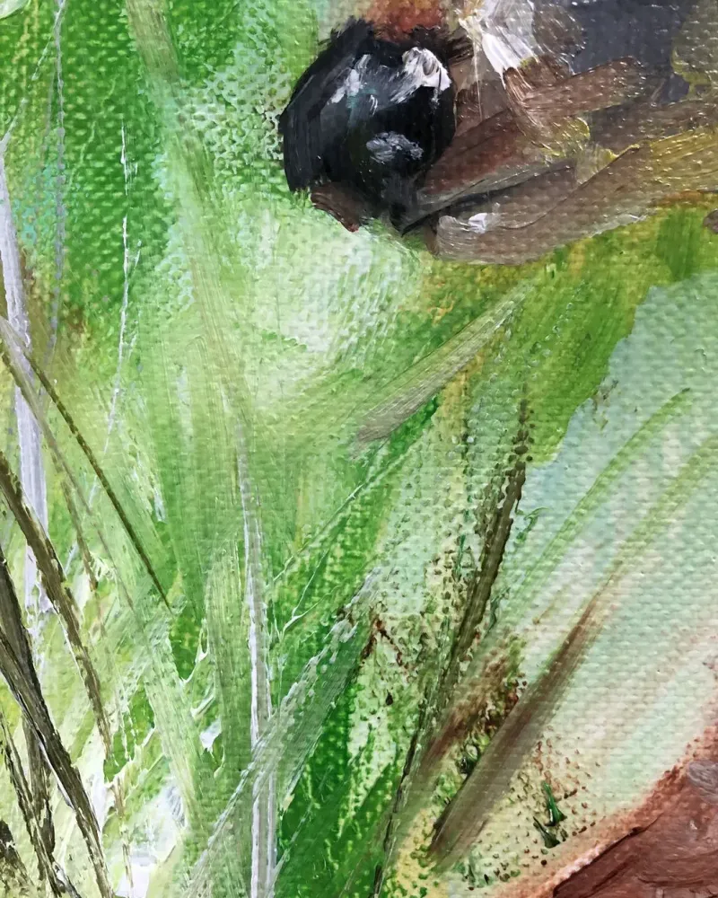 Оленёнок. Картина маслом 18×24 см — 18×24 см