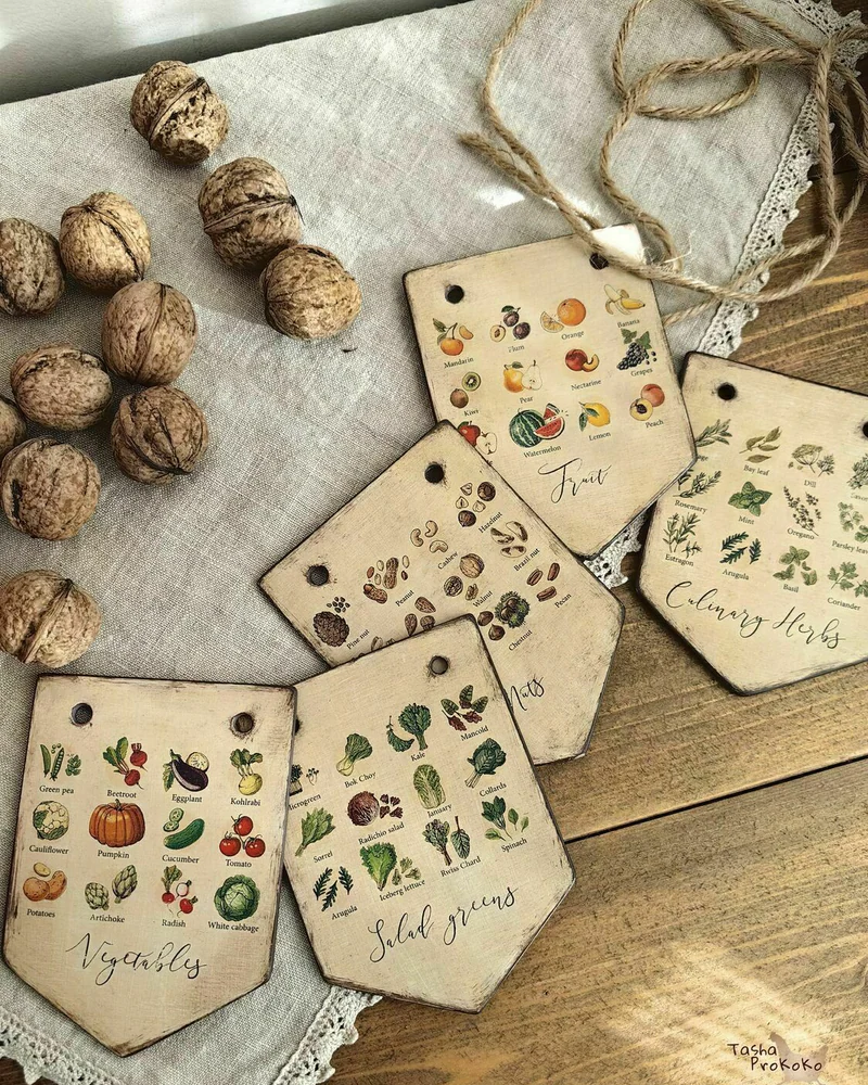 Деревянные флажки Farm Garden, набор из 5 шт. — Farm Garden