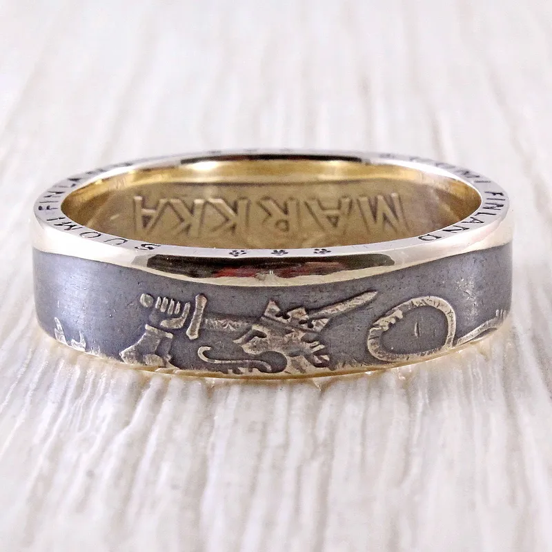 Серебряное кольцо из монеты: Европа — подборка 2