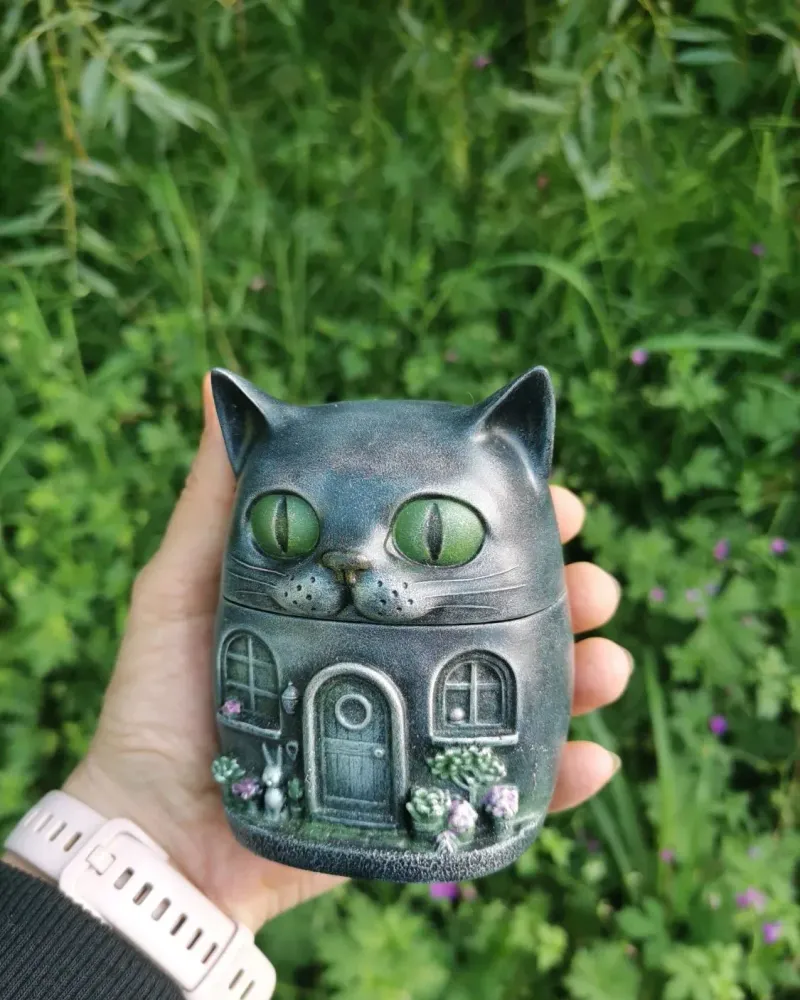Шкатулка «Котик-домик»