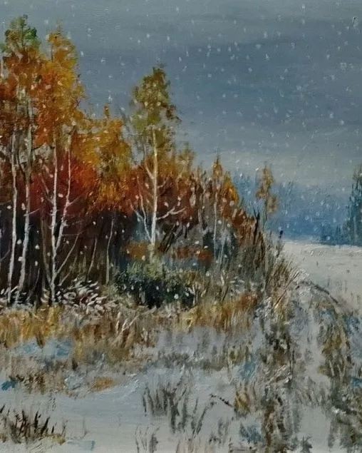 Картина «Снег пошёл» — мультиколор