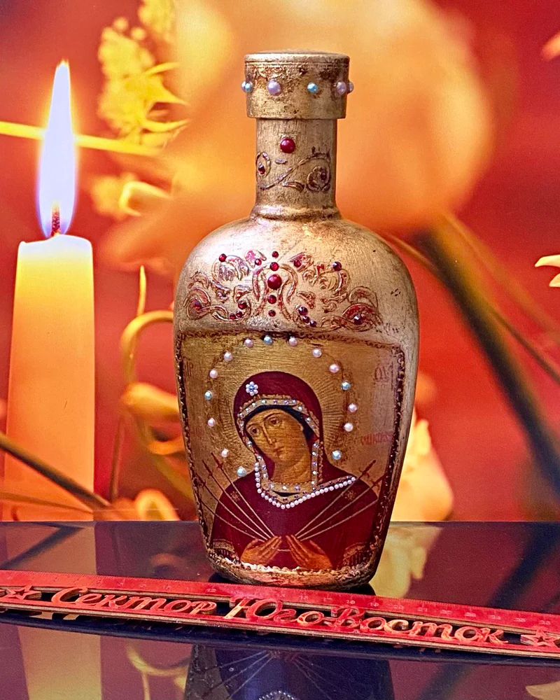 Сосуд для святой воды "Икона Семистрельная"