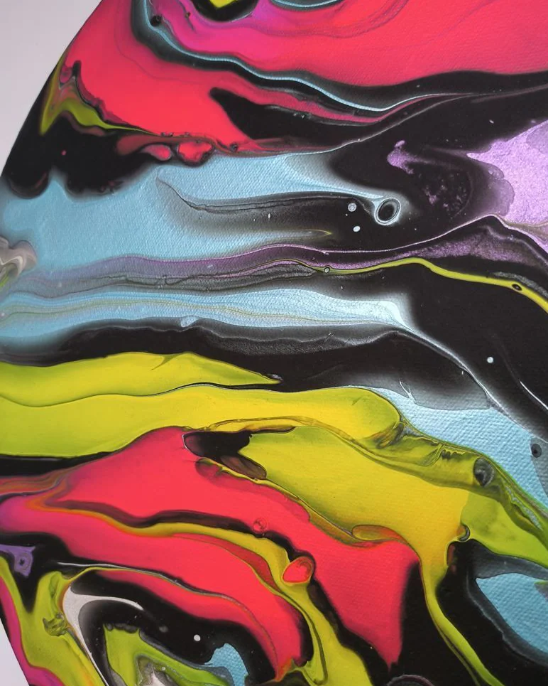 Картина жидким акрилом (fluid art) 40 см