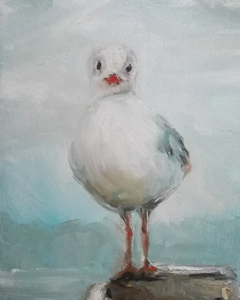 Причал. Картина маслом 40×60 см — 40×60 см
