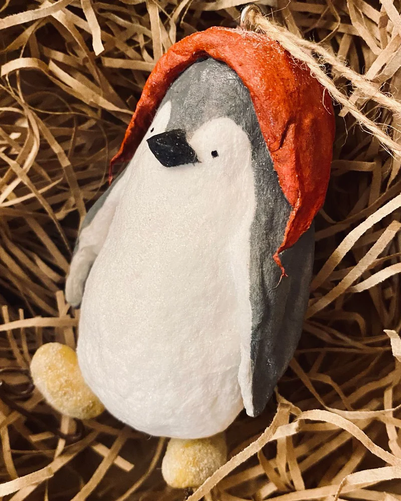 Елочная игрушка из ваты