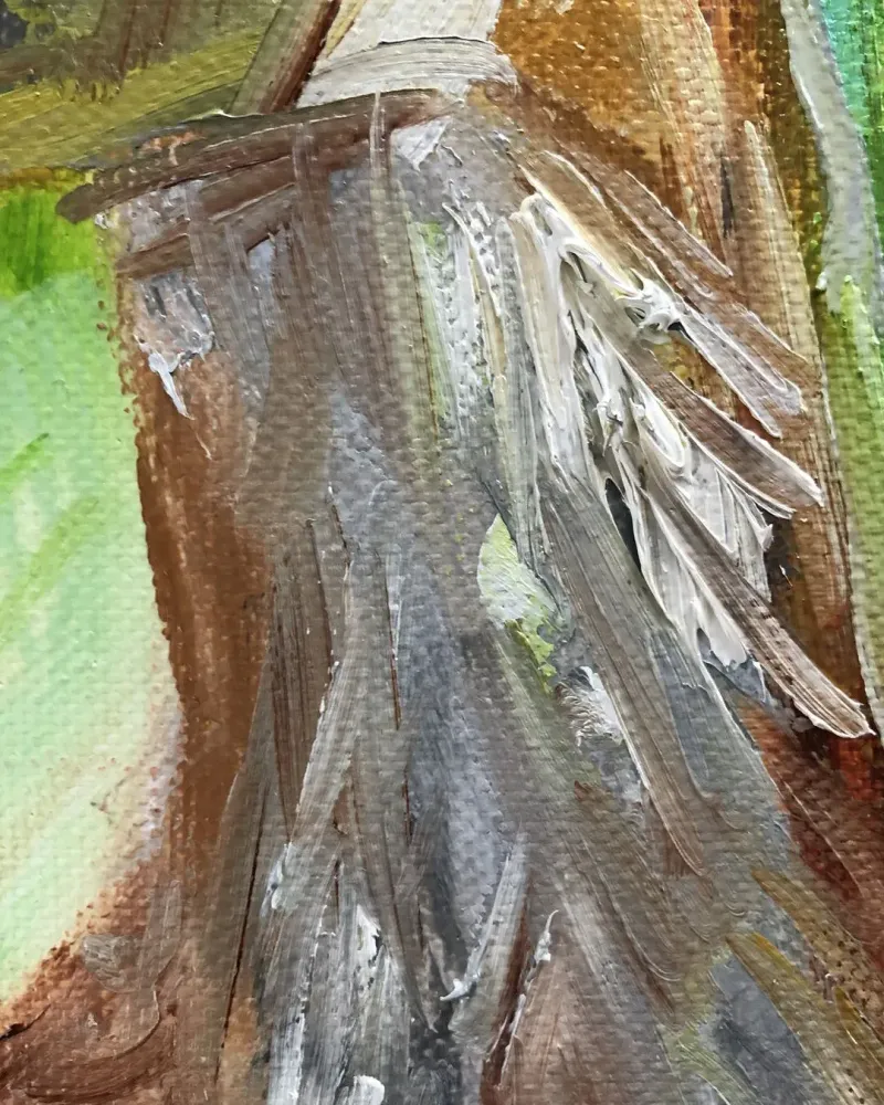 Оленёнок. Картина маслом 18×24 см — 18×24 см