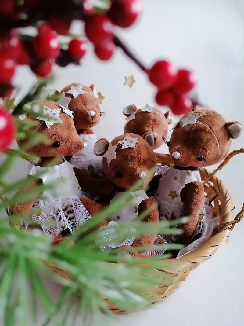 Коричневый мишка, 20 см