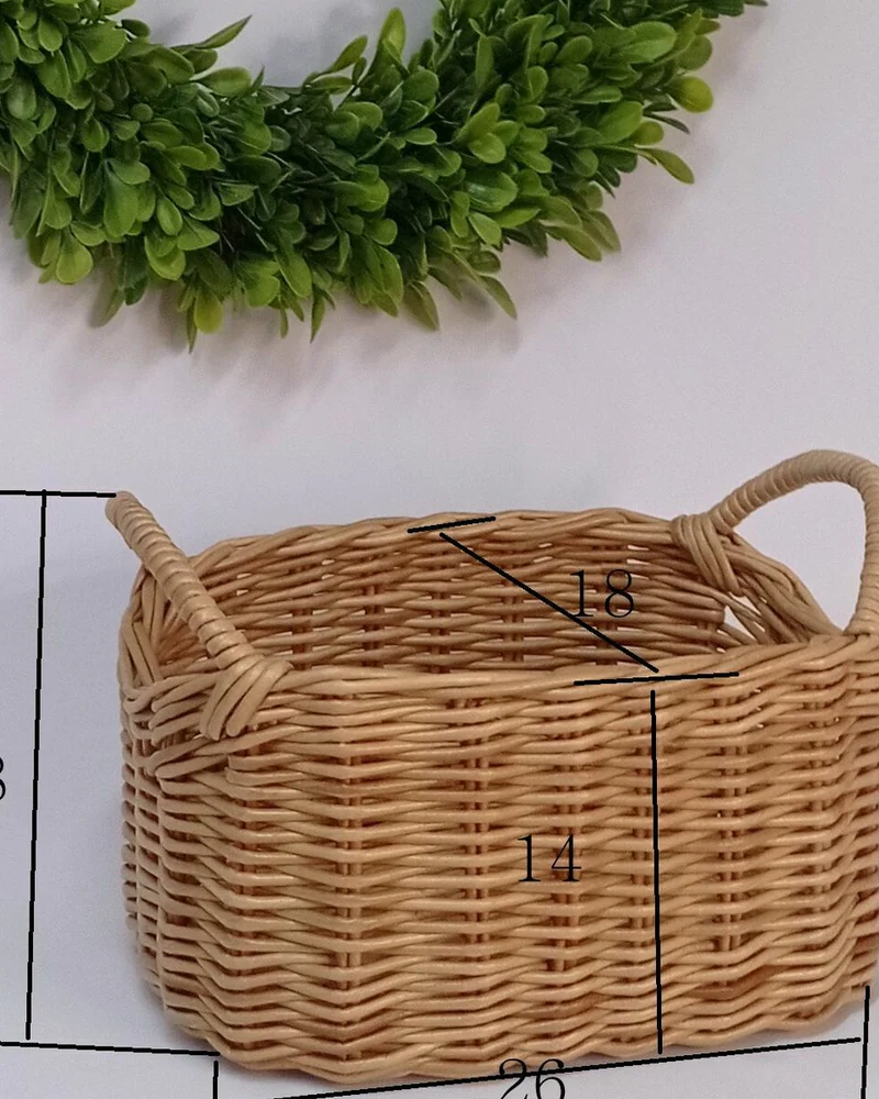 Плетеные овальные корзины с ручками — Большая 23×30 см