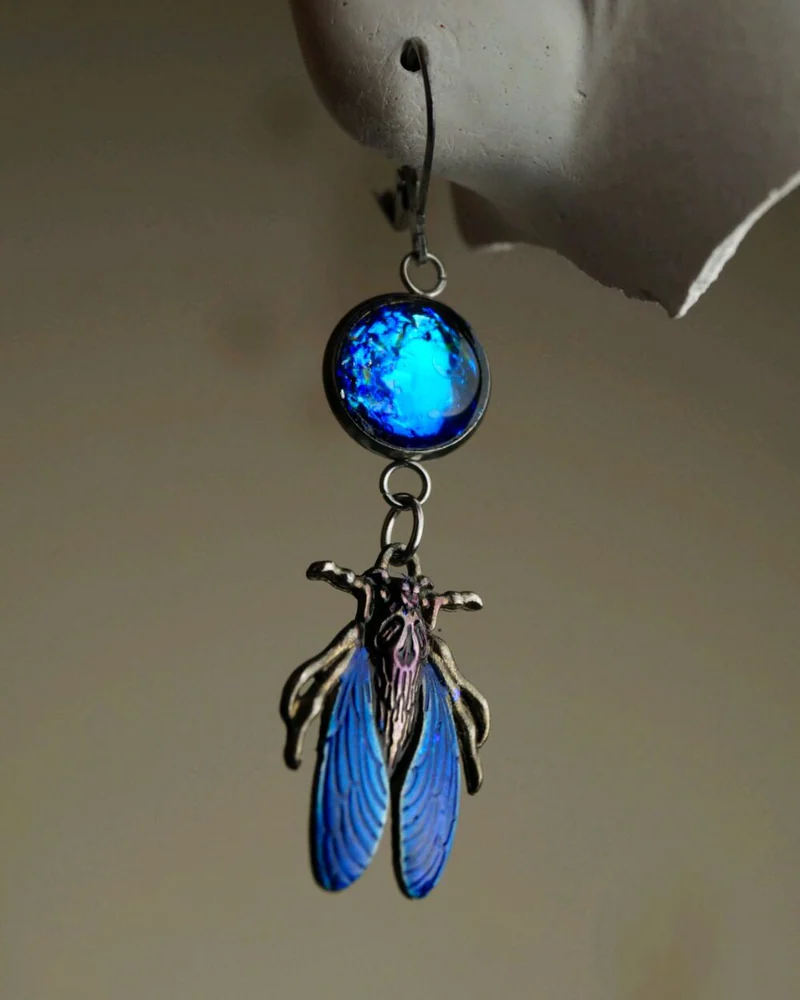 Серьги "Ночная Цикада"