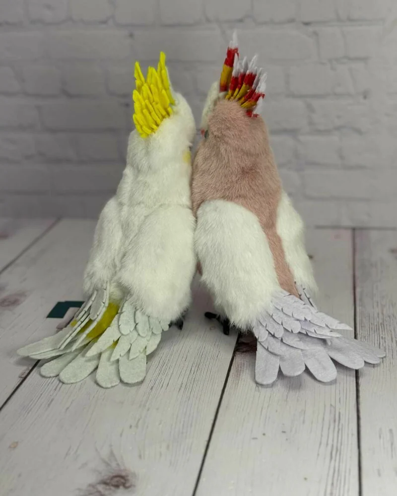 Реалистичная игрушка попугай Какаду Инка