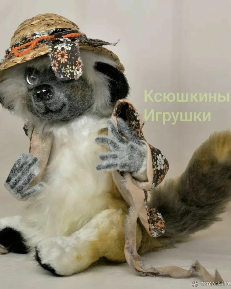 Тедди Зверята:Авторская Коллекционная Обезьянка Жоржетта