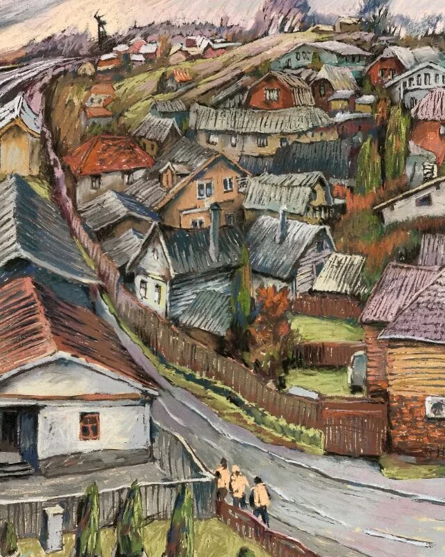 Картина сухой пастелью Перемиловская высота, 57*98