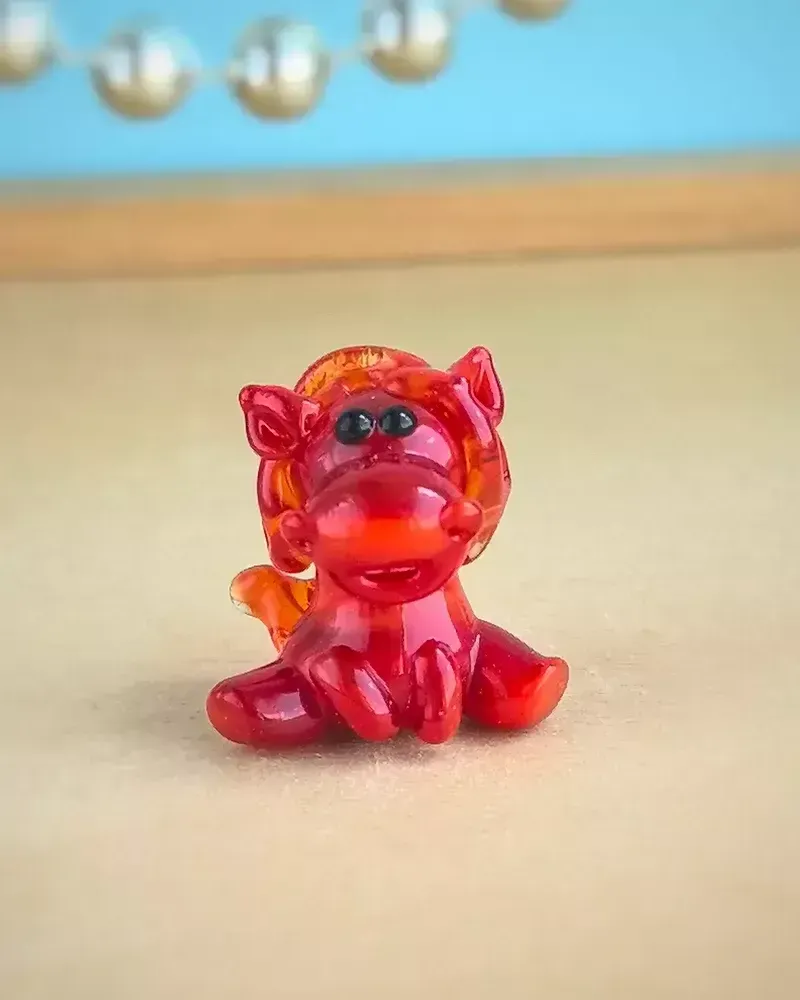 Стеклянная фигурка «Лошадка» №4 — Красная