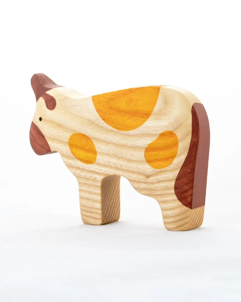 Домашние животные, деревянные фигурки-игрушки — Корова