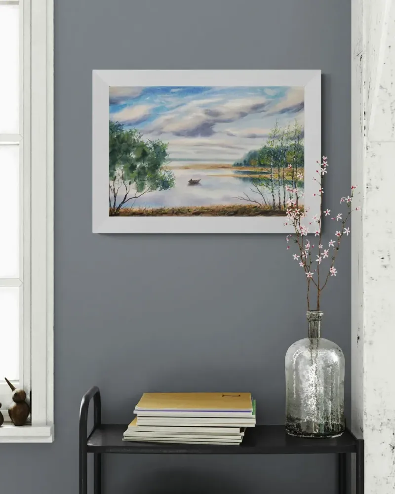 Просторы. Пейзаж акварелью — 40×60 см