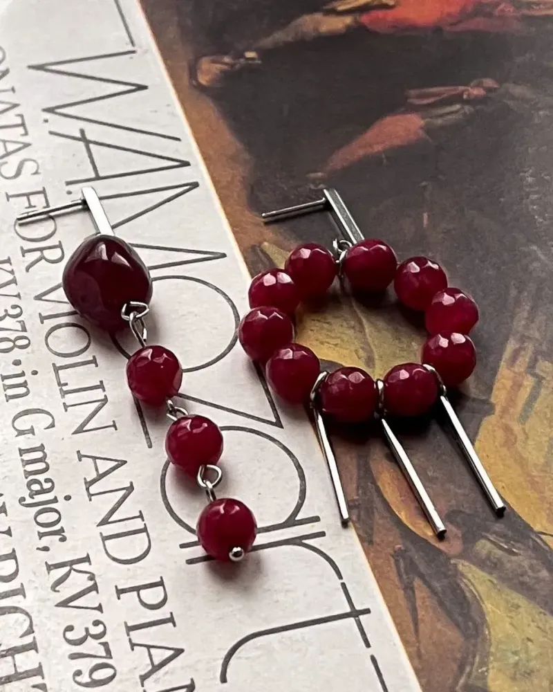 Серьги из халцедона