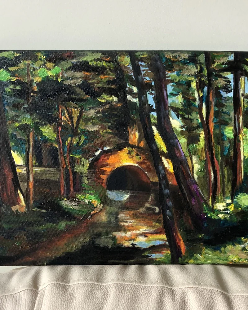 Картина маслом Пейзаж. Тайны старого леса. 45×55 — Оригинал