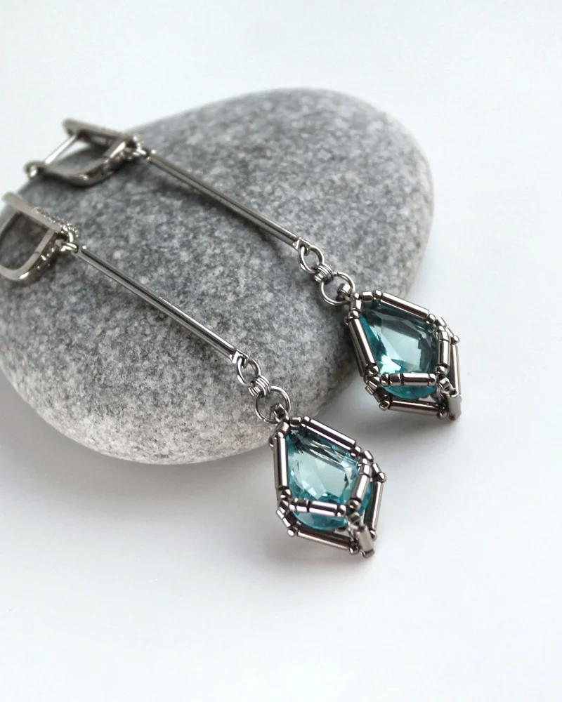 Изящные серьги "Aquamarine" — Основной