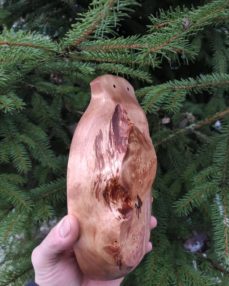 Миска из капа берёзы, морённая чагой — Миска из капа берёзы, морённая чагой