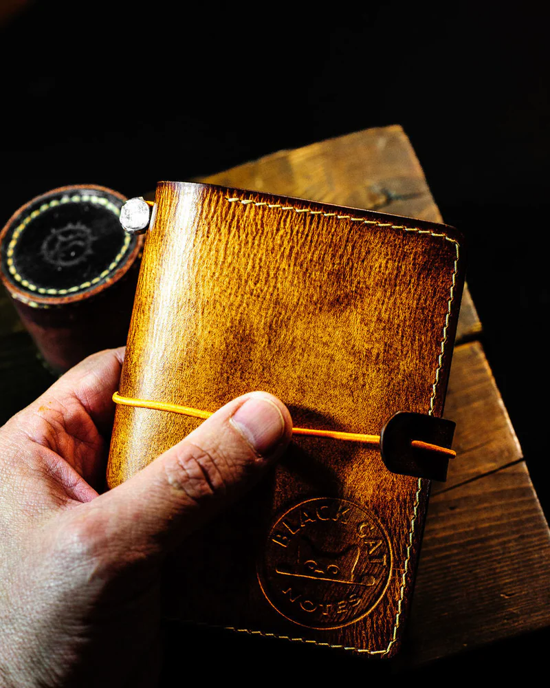 Кожаный блокнот Midori Passport, карманный тревел-бук