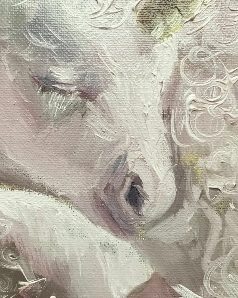 Единорог. Картина маслом 20×20 см — 20×20 см