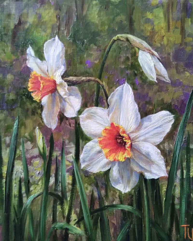 Серия Цветы. 2019 г. Холст, масло