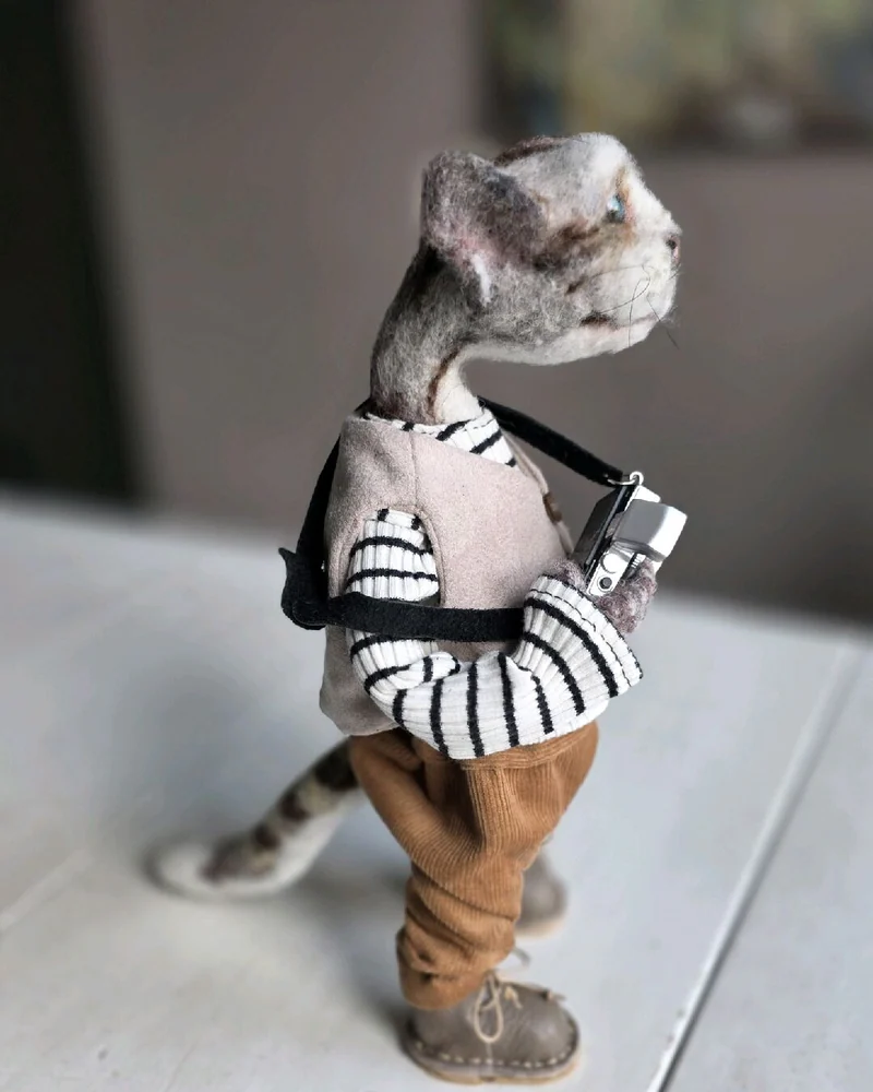 Кот Борис. Игрушка из шерсти