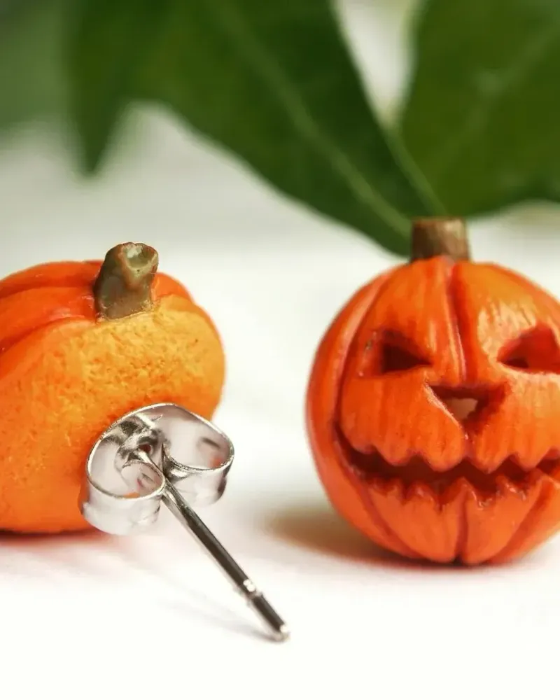 Серьги-гвоздики Jack-o’-lantern