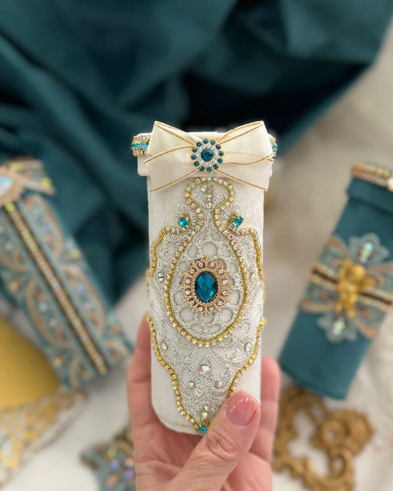 Коробочка шкатулка подарочный тубус для денег Подарить деньги красиво — голубой
