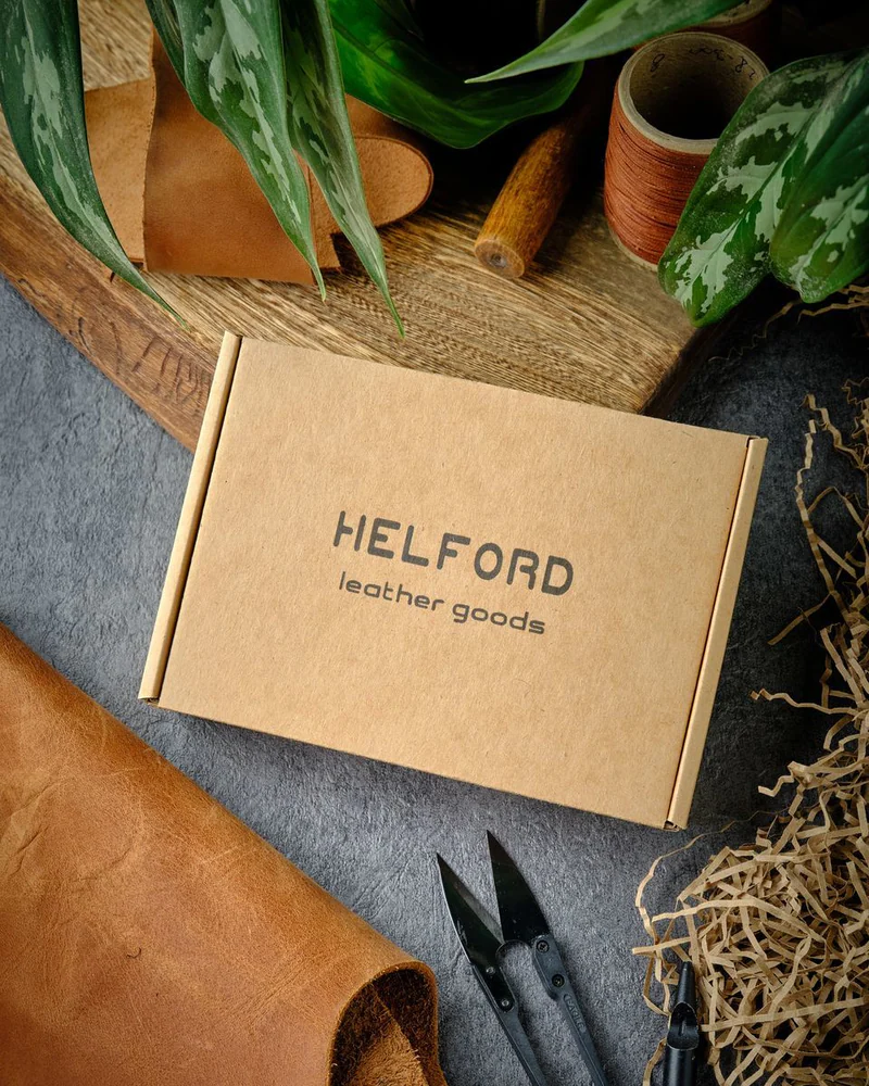 Портмоне из натуральной кожи HELFORD коричневый