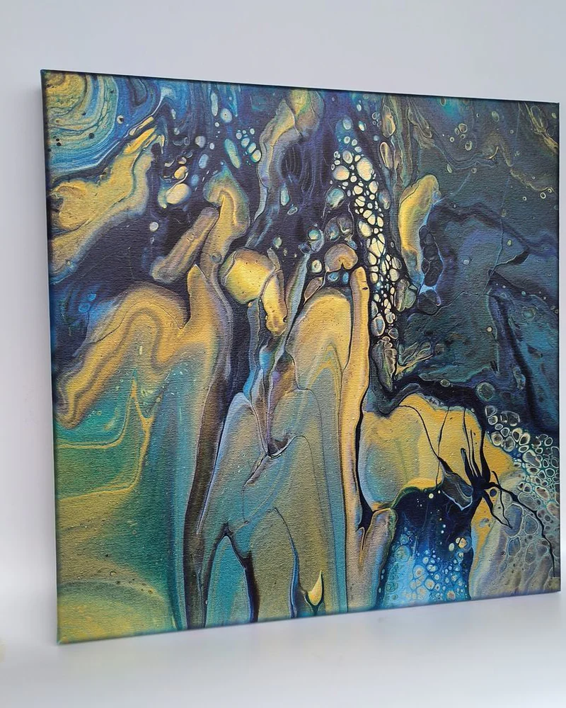 Картина жидким акрилом (fluid art) 40х40 см