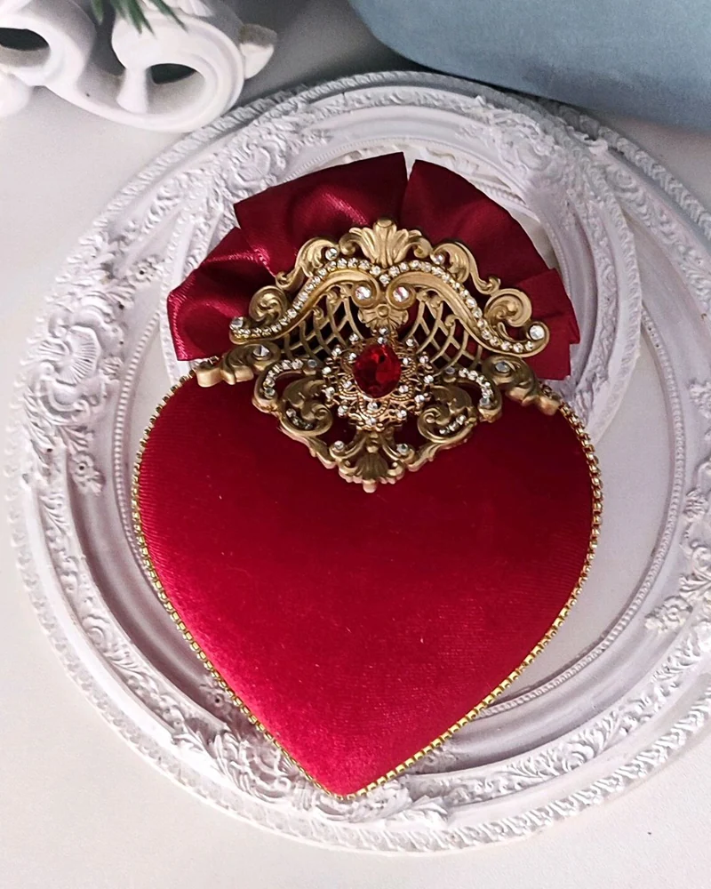 Ёлочная игрушка "Сердце", цвет красный