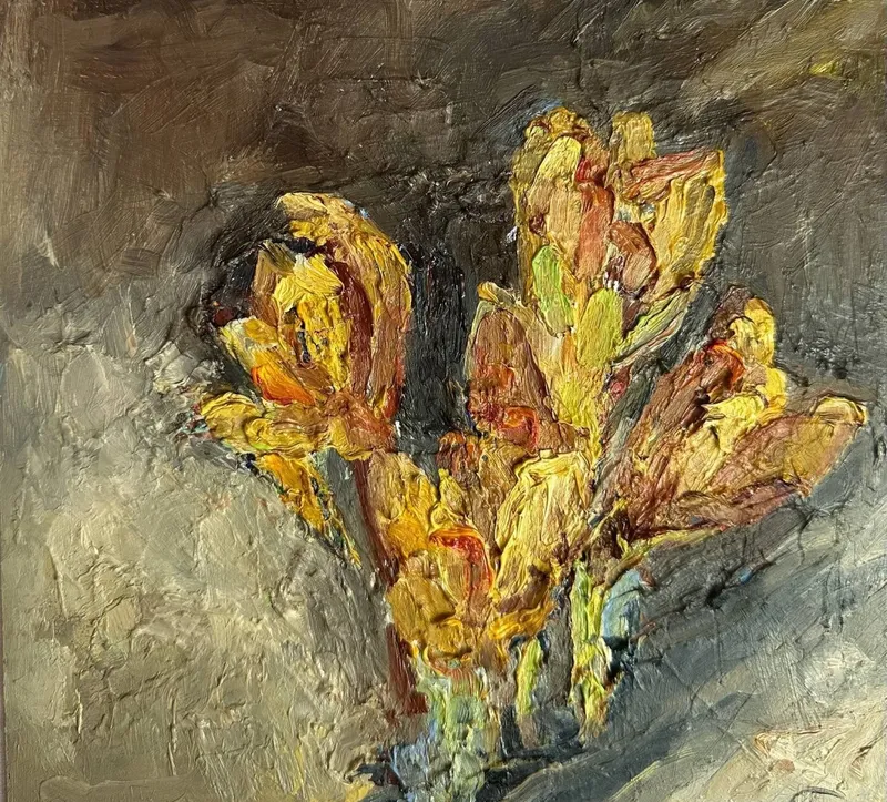 Картина маслом «Золотинки»