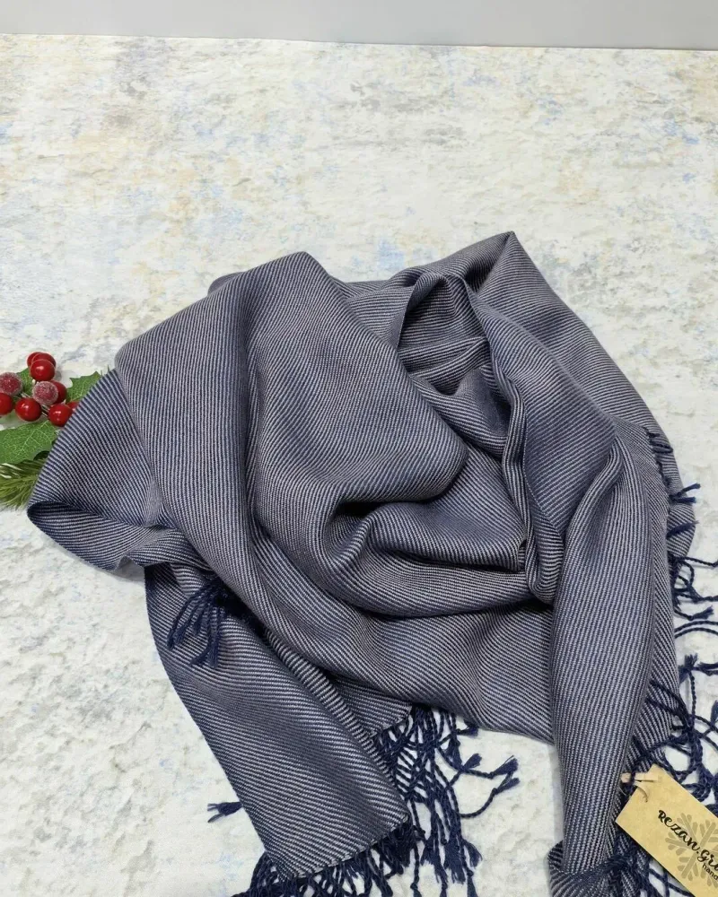 Тканый шарф из кашемира и шёлка — Серый
