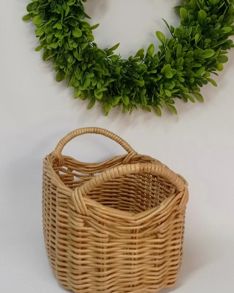Плетеные овальные корзины с ручками — Малая 18×26 см
