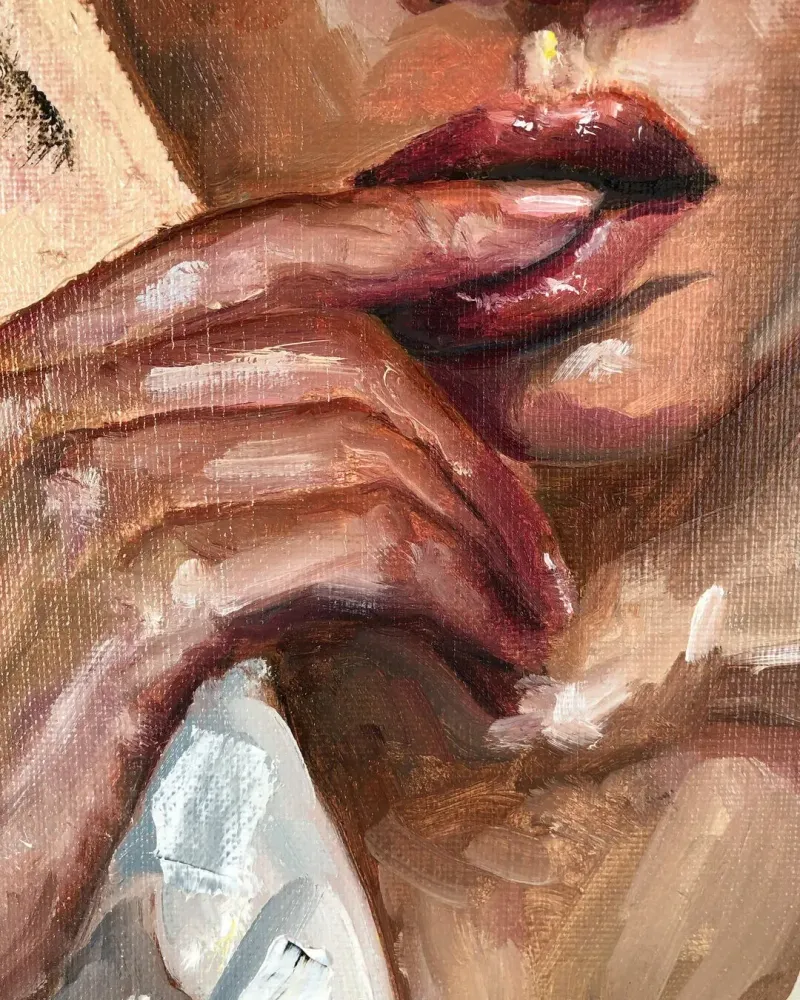 Портрет девушки. Картина маслом 20×30 см — 20×30 см