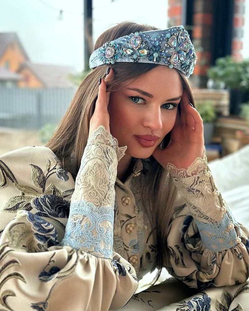 Венец кокошник "Голубика" от Славеры