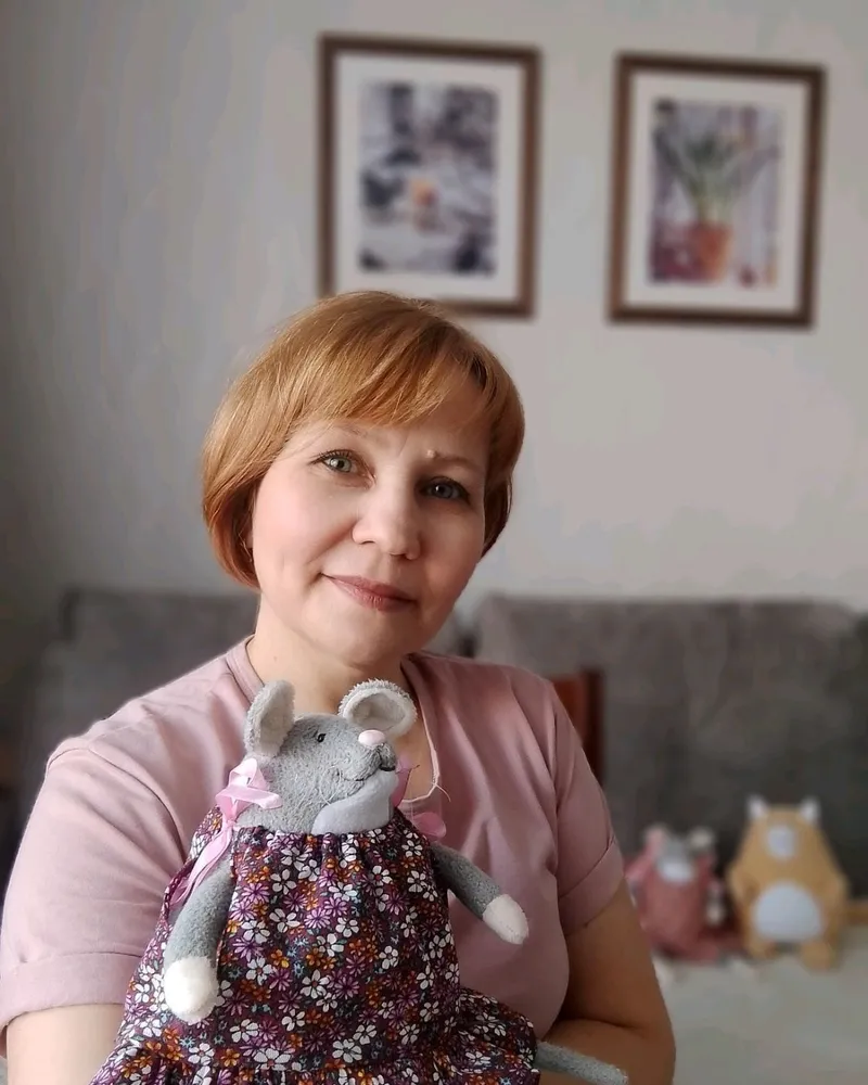 Мягкая мышка «Наташка» — серая — Серая