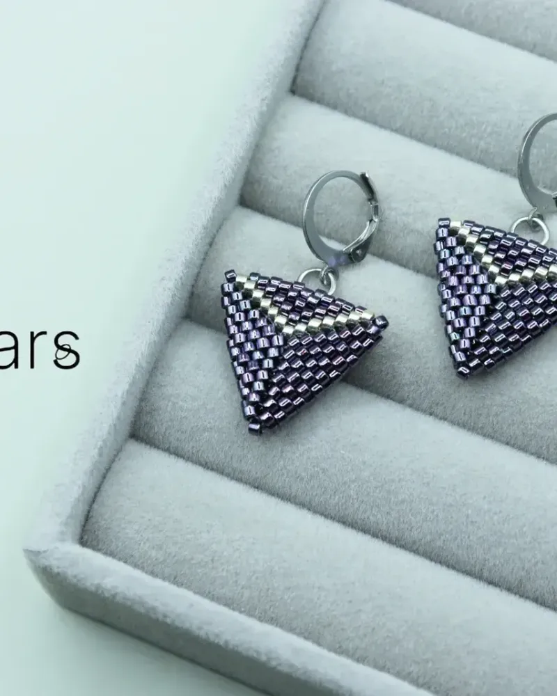 Серьги «Виола» из бисера — Виола