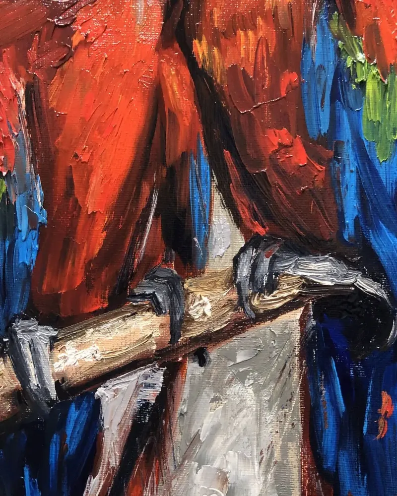 Попугаи Ара. Картина маслом 30×60 см — 30×60 см